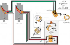 Guild Nightbird Guild HB1 Wiring