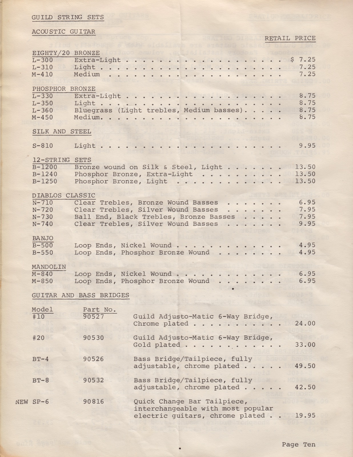 Guild Guitar Price List - 1983 March (A) | GAD's Ramblings